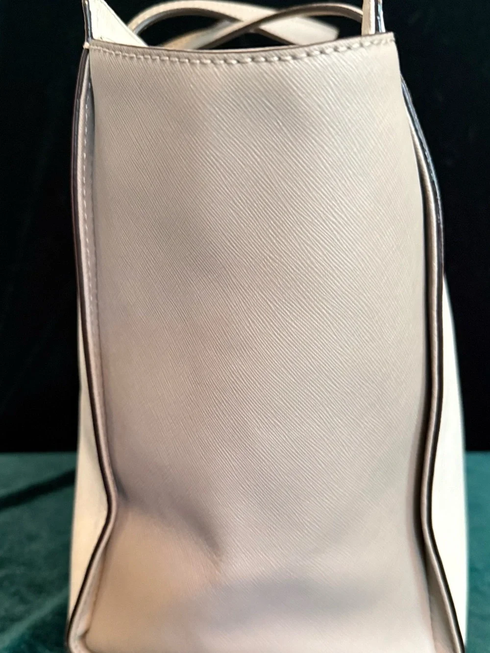 kate spade Cream Saffiano Leather Satchel with Removable Strap